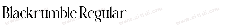 Blackrumble Regular字体转换
